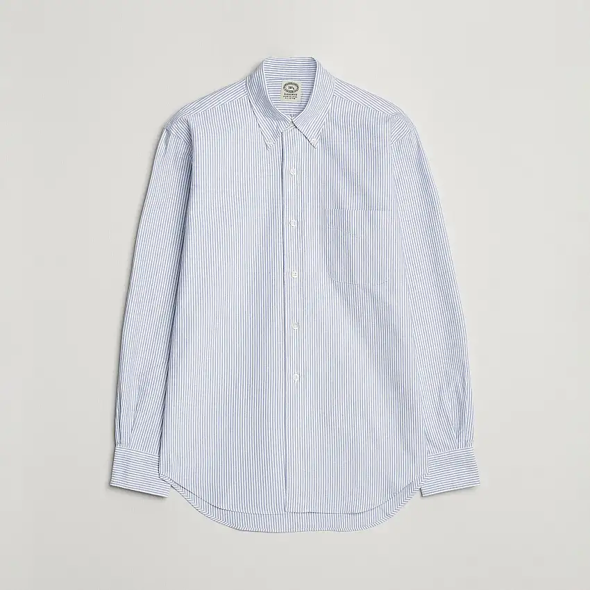 Vintage Ivy Oxford Button Down Shirt Blue Stripe
