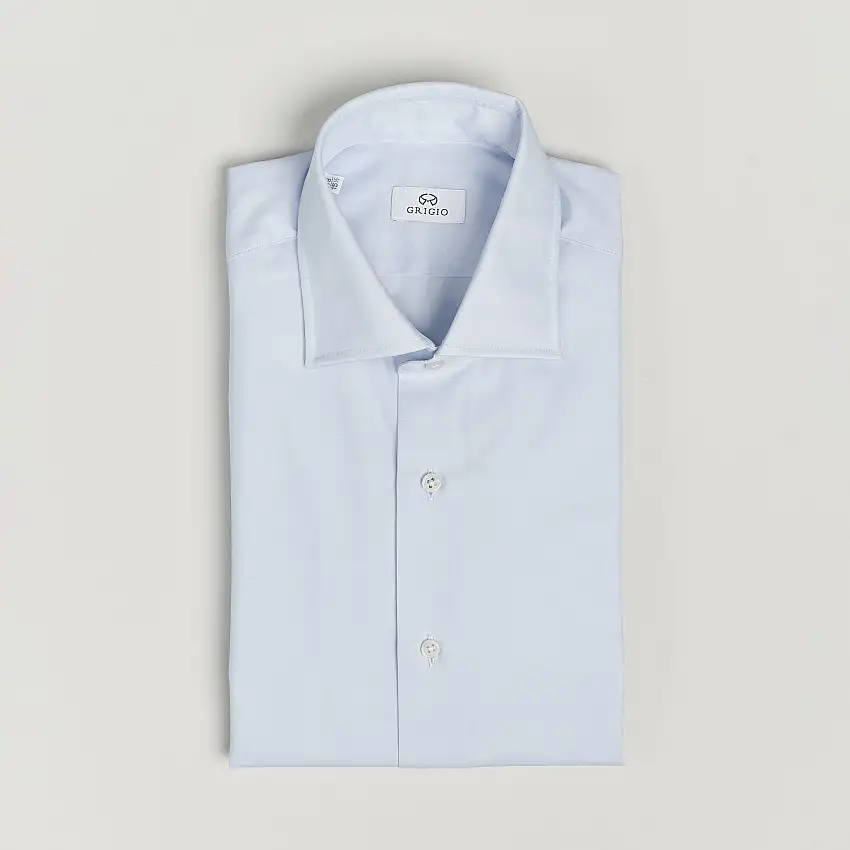 Cotton Twill Dress Shirt Light Blue