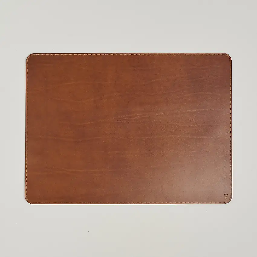 Leather Desk Mat Light Brown