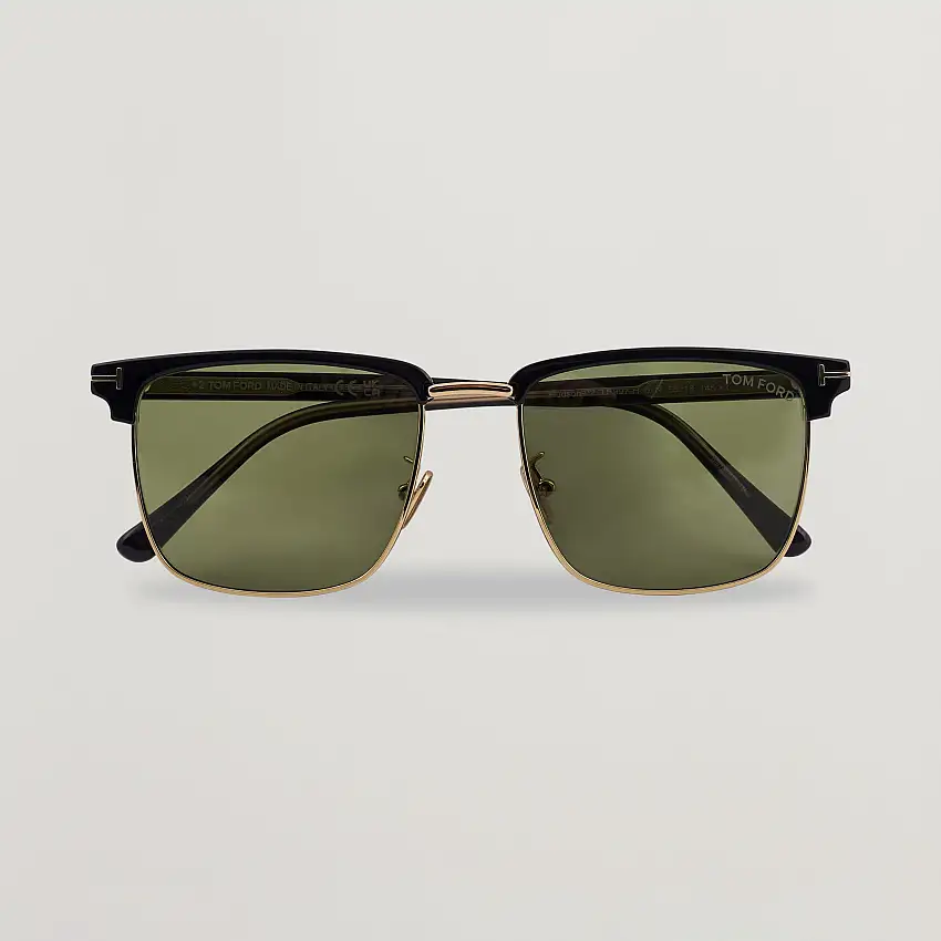 Hudson FT0997-H Metal Sunglasses Black/Green