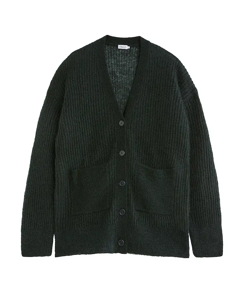 Filippa K Savannah Mohair Cardigan - Mörkgrön