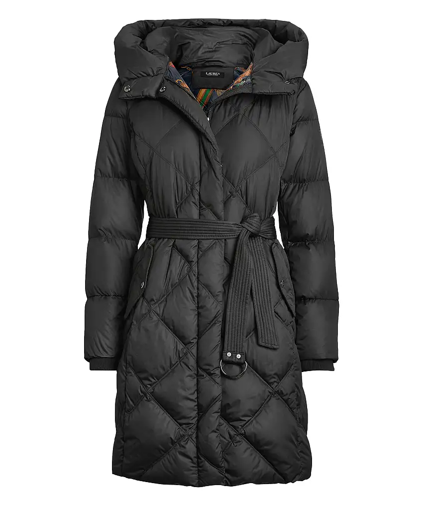 Lauren Ralph Lauren Belted down coat - Svart