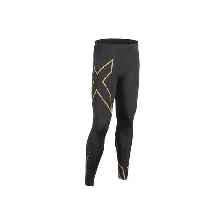 2XU Light Speed Compression Tights Men Black/Gold Reflective