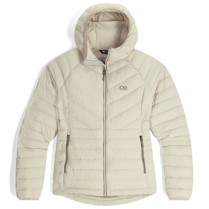 Outdoor Research Women's Transcendent Down Hoodie Oyster