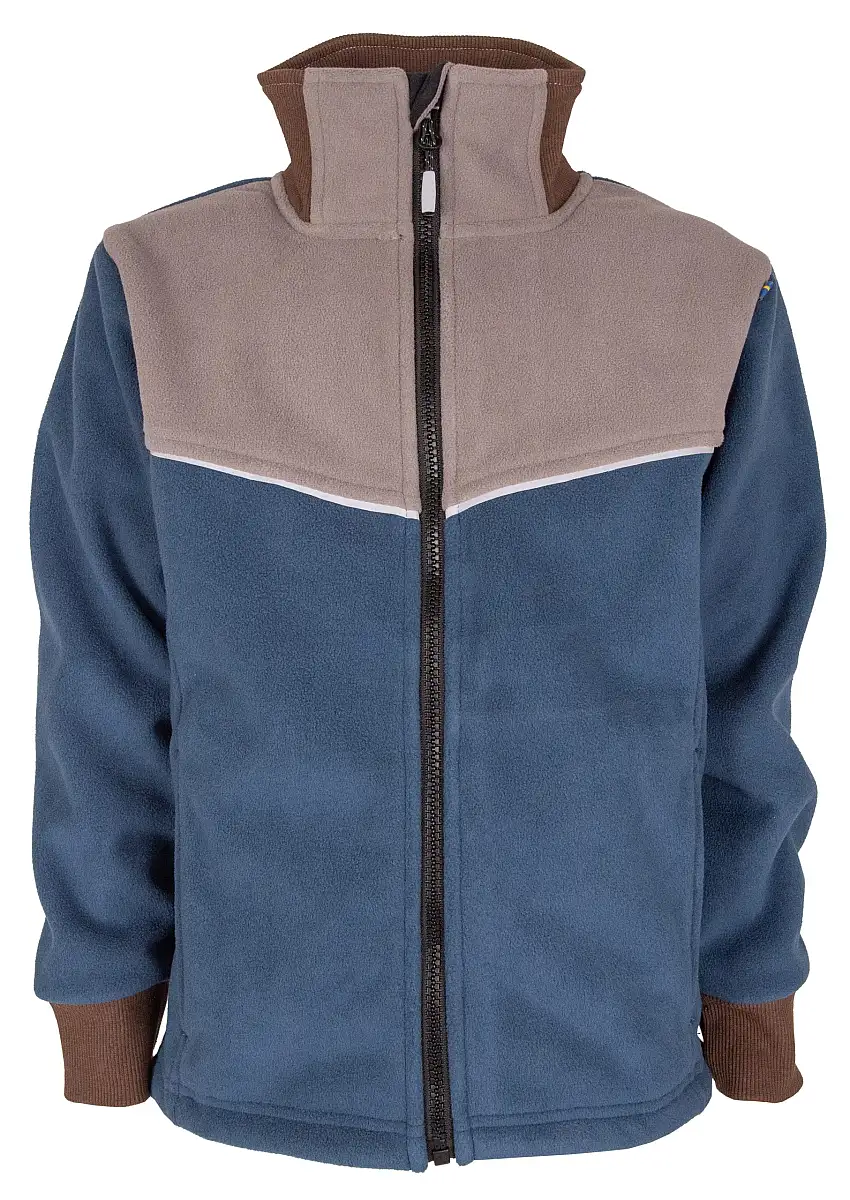 Lindberg Kids' Stormy Jacket Windfleece Grey/Dark Blue