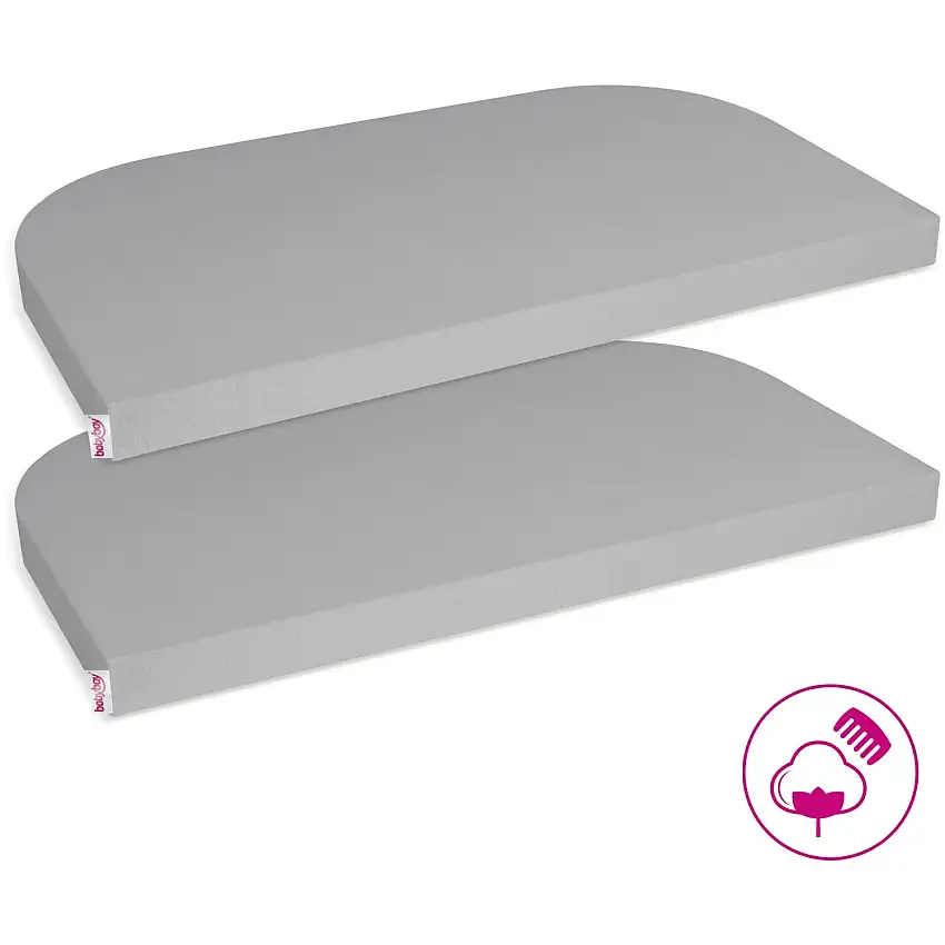 babybay® Grey Jersey Cover Deluxe Ark 2-Pack Boxspring Xxl