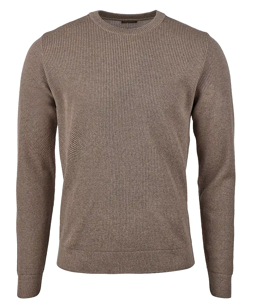 Stenströms Textured Merino Crew - Beige