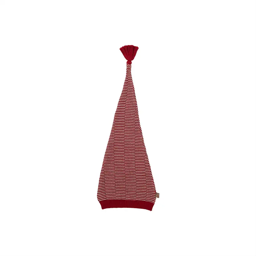 OYOY Red Rudolf Stickad Jul hatt - Size 1-3 Years