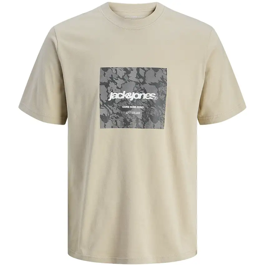 Jack & Jones Junior Pure Cashmere Tarmac Camo Front T-Shirt Crew Neck