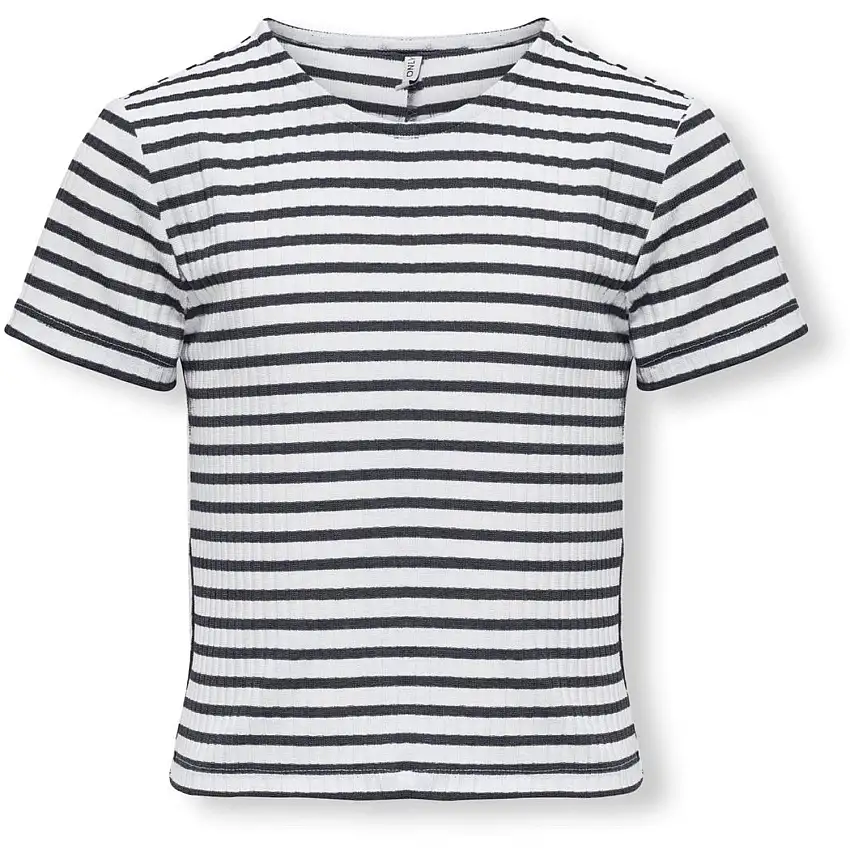 kids ONLY Night Sky Horizontal Cloud Dancer Nella Striped O-Neck T-Shirt Noos