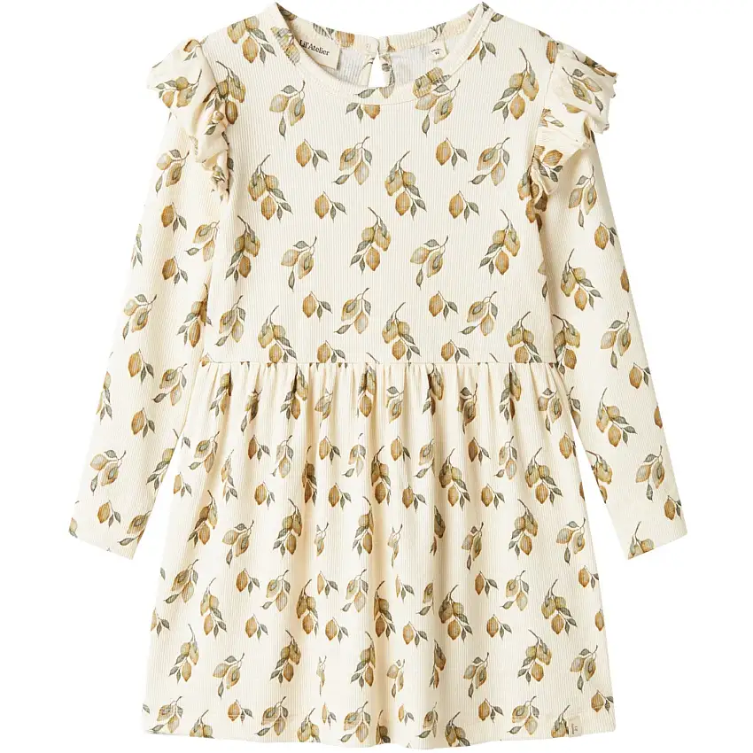 Lil'Atelier Turtledove Lemon Gavo Enk Klänning