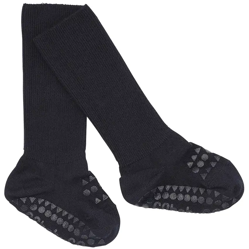 Gobabygo Dark Blue Non-Slip Strumpor Bambu