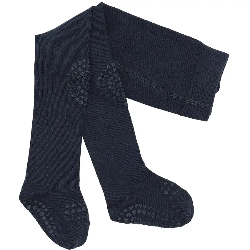Gobabygo Navy Blue Crawling Strumpbyxar Organic Bomull