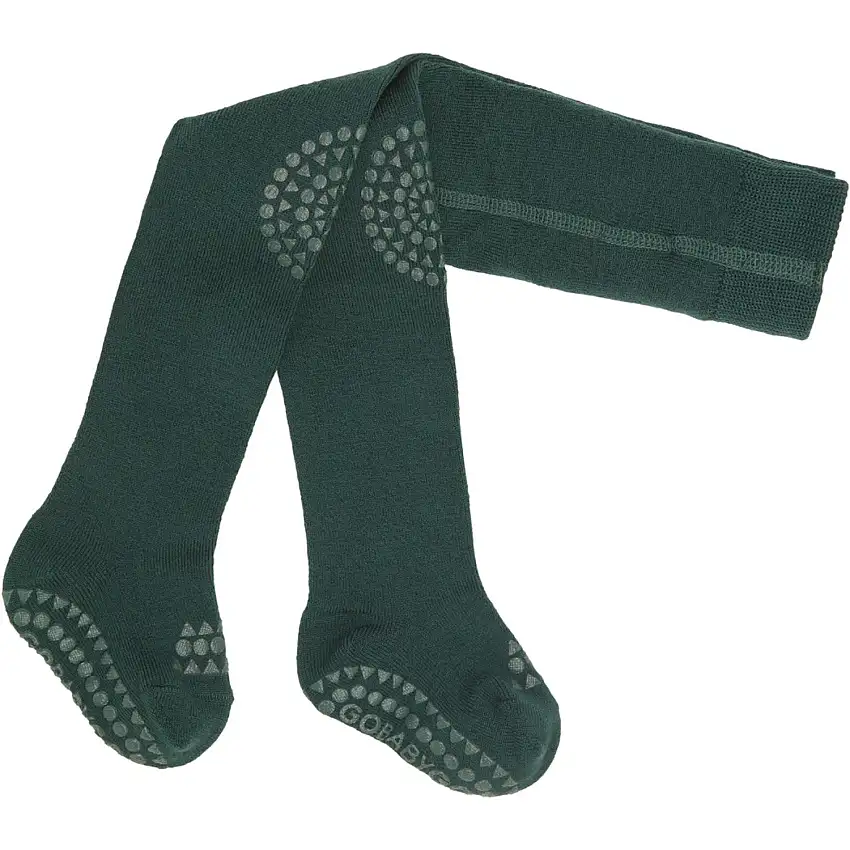 Gobabygo Forest Green Crawling Strumpbyxar Merino Ull