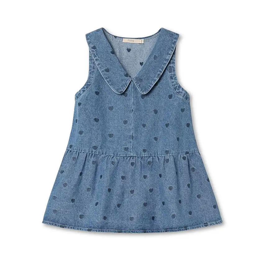 Fliink Ljus Denim Blue Donna Denim Spencer Klänning