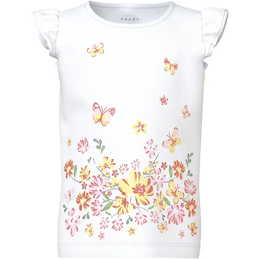 Name It Bright White Yellow Flower Vayana Capsl Topp