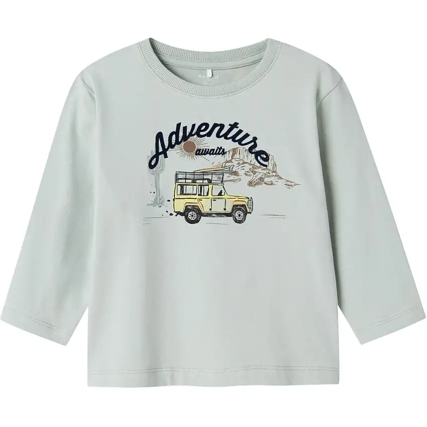 Name It Aqua Gray Hako Regular Blus