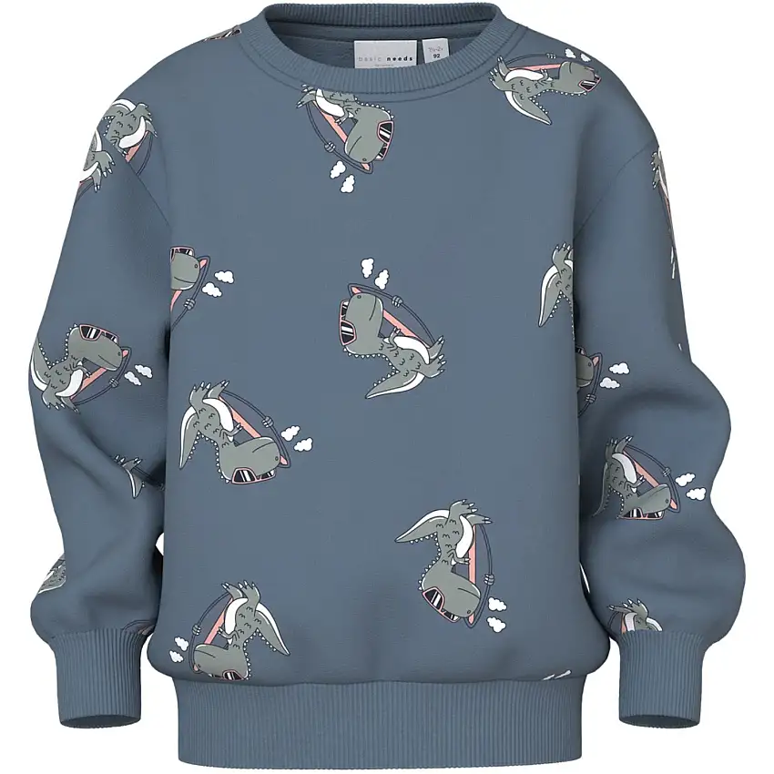 Name It Blue Mirage Dino Surf Vermo AOP Regular Sweatshirt