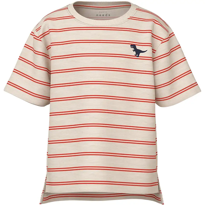 Name It Whitecap Gray Paprika Voby Regular T-Shirt
