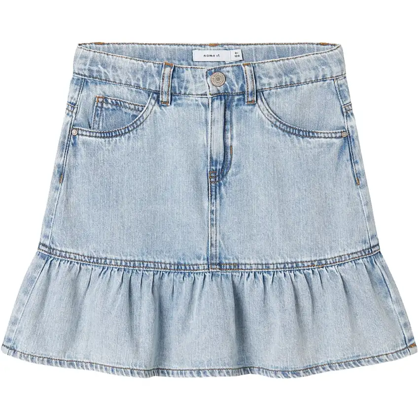 Name It Light Blue Denim Nynne Kort Denim Kjol