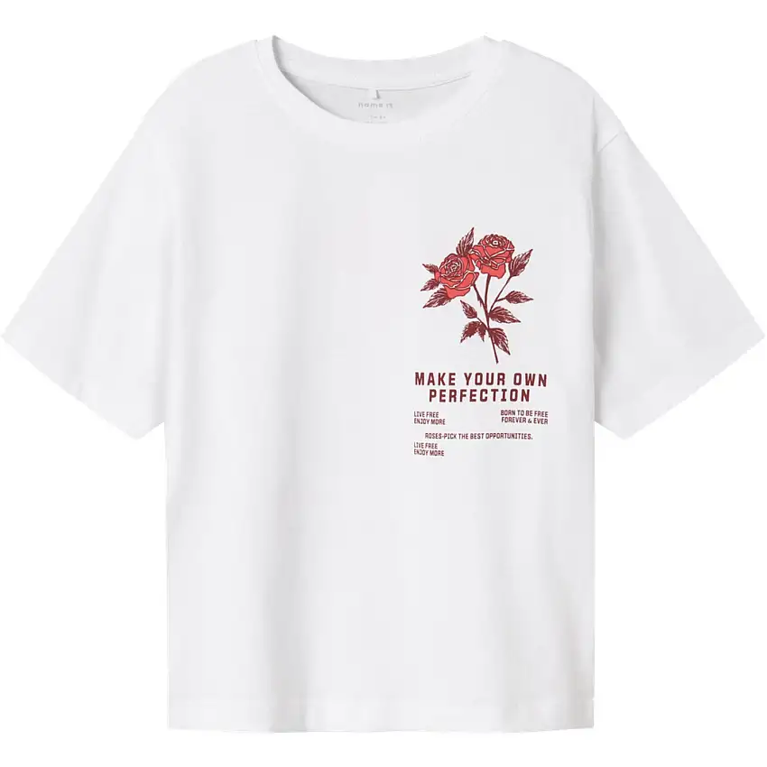 Name It Bright White Wild Heart Hominu Regular T-Shirt