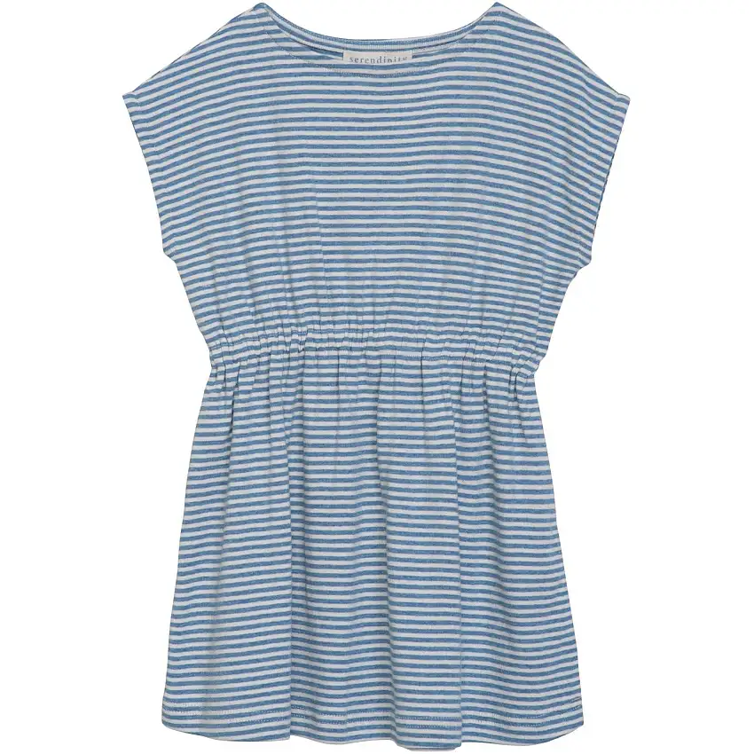 Serendipity Azur/Ecru Strand Klänning Stripe