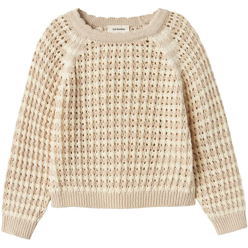 Lil'Atelier Turtledove Gray Morn Boa Stickad