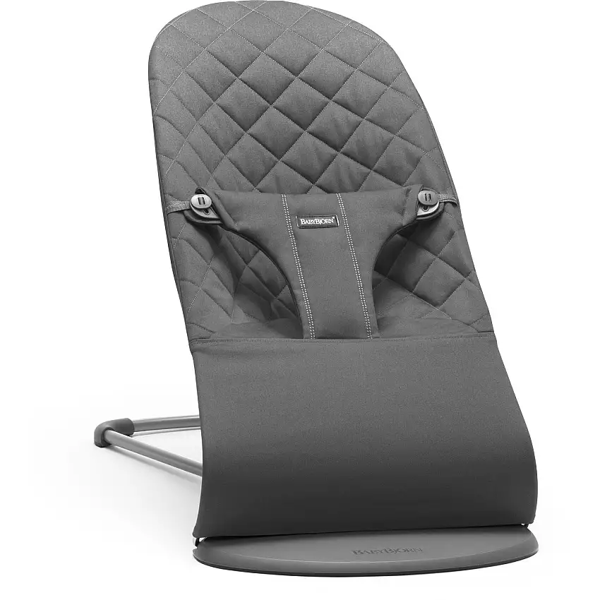BabyBjörn Anthracite Grey Skråstol Bliss Klassisk Quilt