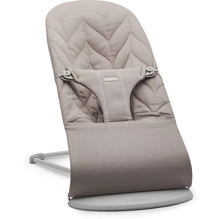BabyBjörn Sand Grey Skråstol Bliss Blomsterbladsquilt