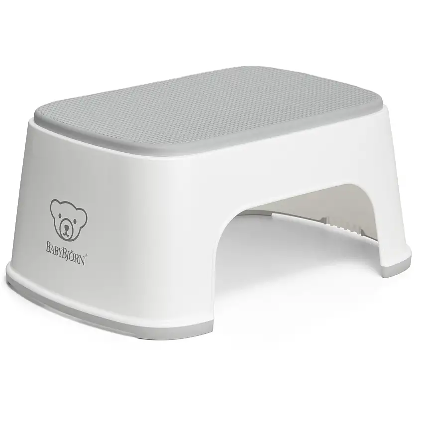 BabyBjörn White/Grey Børnetaburet