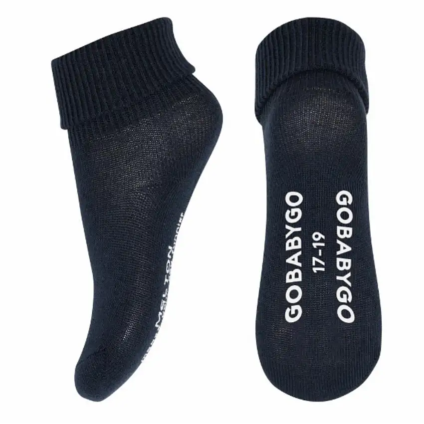 Gobabygo Navy Blue Non Slip Strumpor