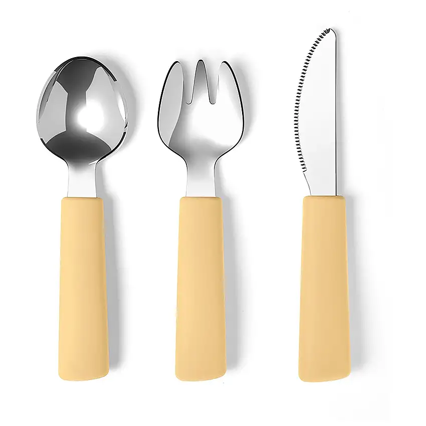 By Lille Vilde Vanilla Bestick - Toddler 3pcs