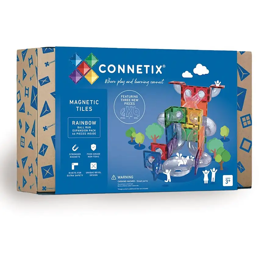 Connetix Rainbow Boll Run Expansion Pack 66 Styks