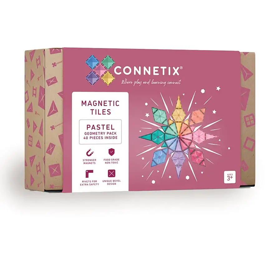 Connetix Pastel Geometry Pack 40 Styks