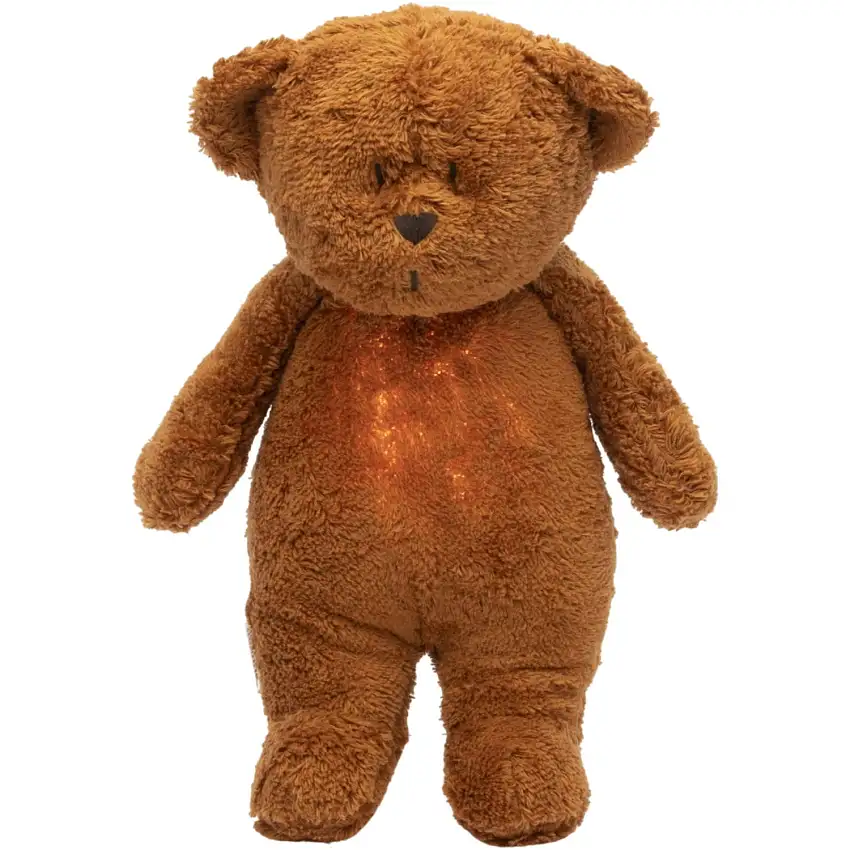 Moonie Caramel 2.0 Organic Humming Björn Med en Lampa