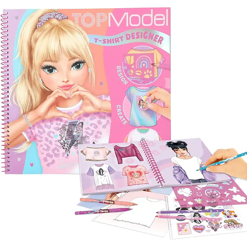 TOPModel T-Shirt Designer Colouring Bok