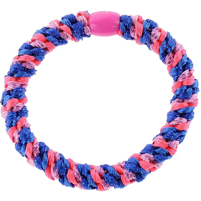 Bow's by Stær Flätat Hår Elastiskt - Multi Blå/Rosa/Rosa Glitter 6-pack