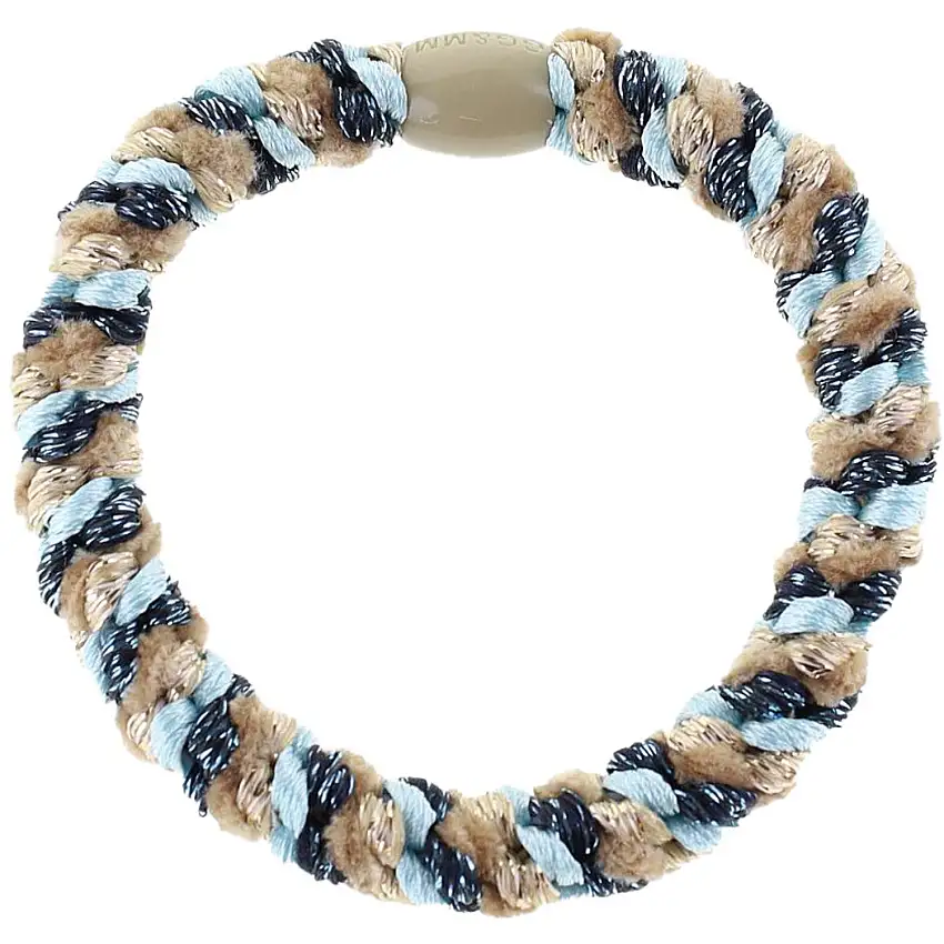 Bow's by Stær Flätat Hår Elastiskt - Multi Marinblå/Ljusblå/Beige Glitter 6-pack