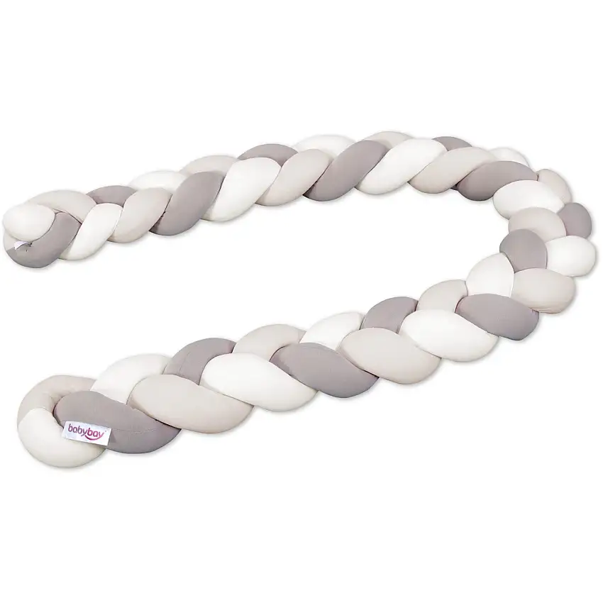 babybay® Ivory/Beige/Cream Nest Snake Jersey Flätad 280 Cm