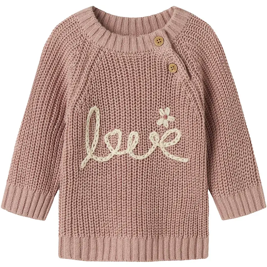 Lil'Atelier Misty Rose Emlen Emb Stickad