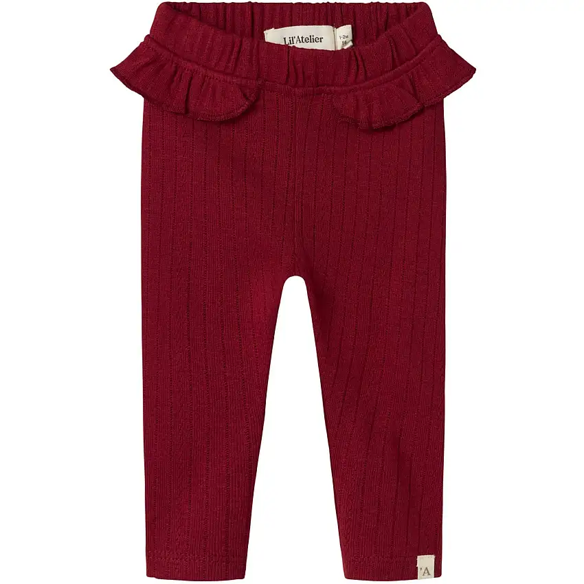 Lil'Atelier Red Dahlia Rachel Nam Slim Leggings