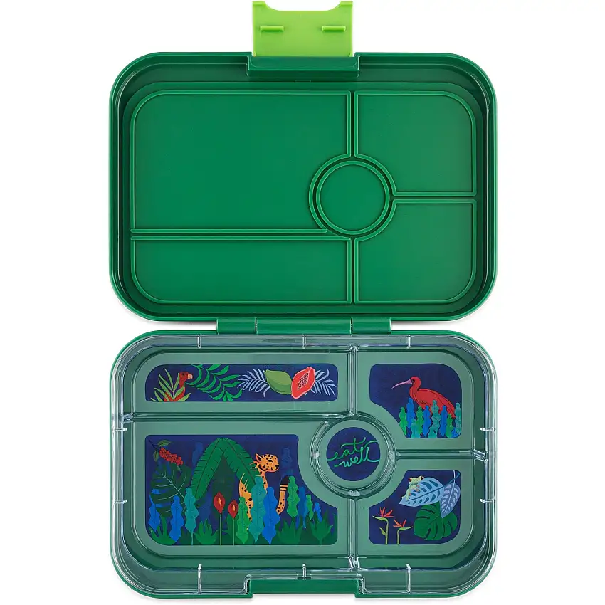 Yumbox Palm Green / Jungle Tray Leakproof Tapas XL 5 Bento Lunch Box