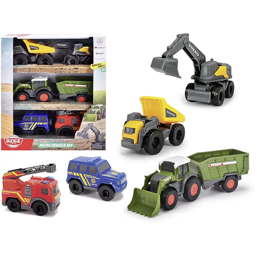Dickie Toys Mini Legetøjsbiler 5-Pak