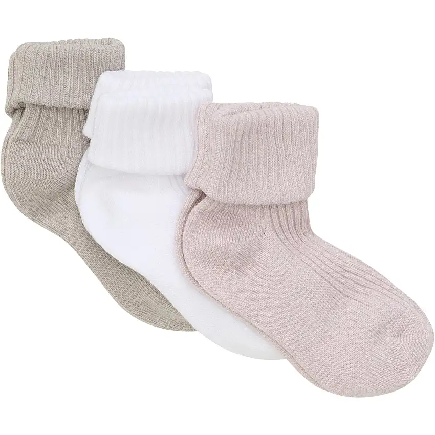 Minymo Shell Baby Strumpo Rib 3-Pack