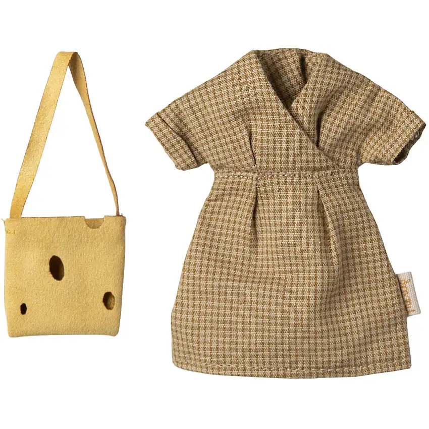 Maileg Klänning Och Bag, Mum Mouse