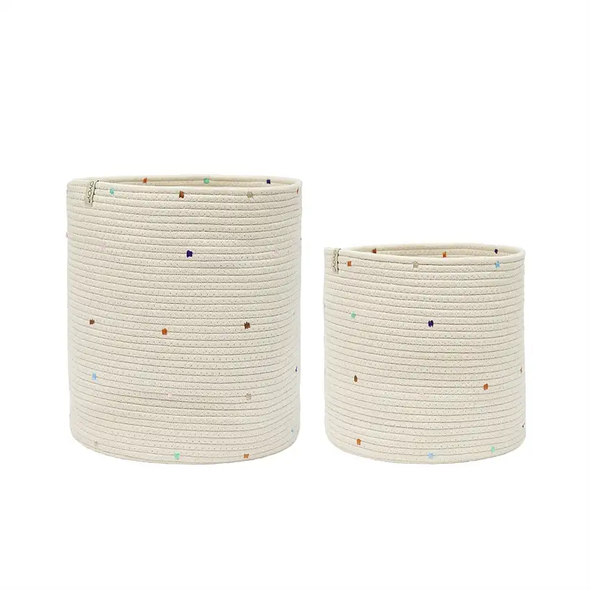 OYOY Mellow Konfetti Bomull Rope Korg 2-Pack
