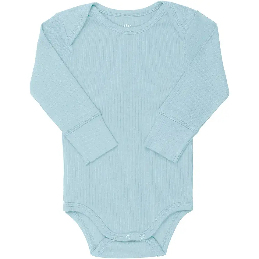 COPENHAGEN COLORS Lt. Blue Rib Jersey Long Sleeve Body