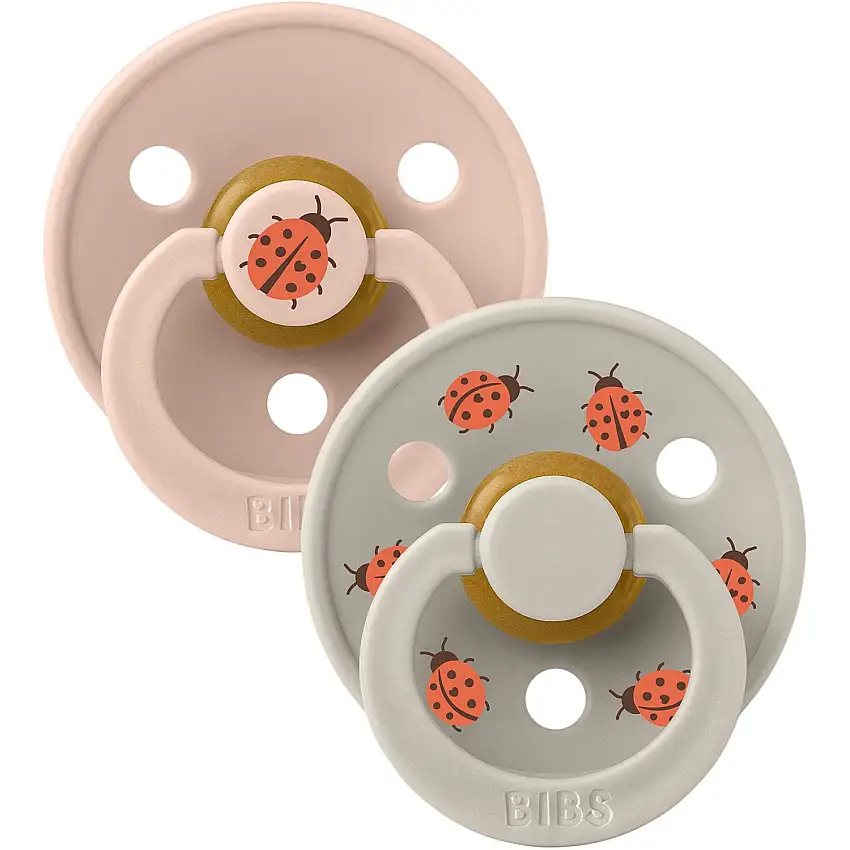 Bibs Blush Mix Napp Studio Colour Ladybug Latex 2-Pack