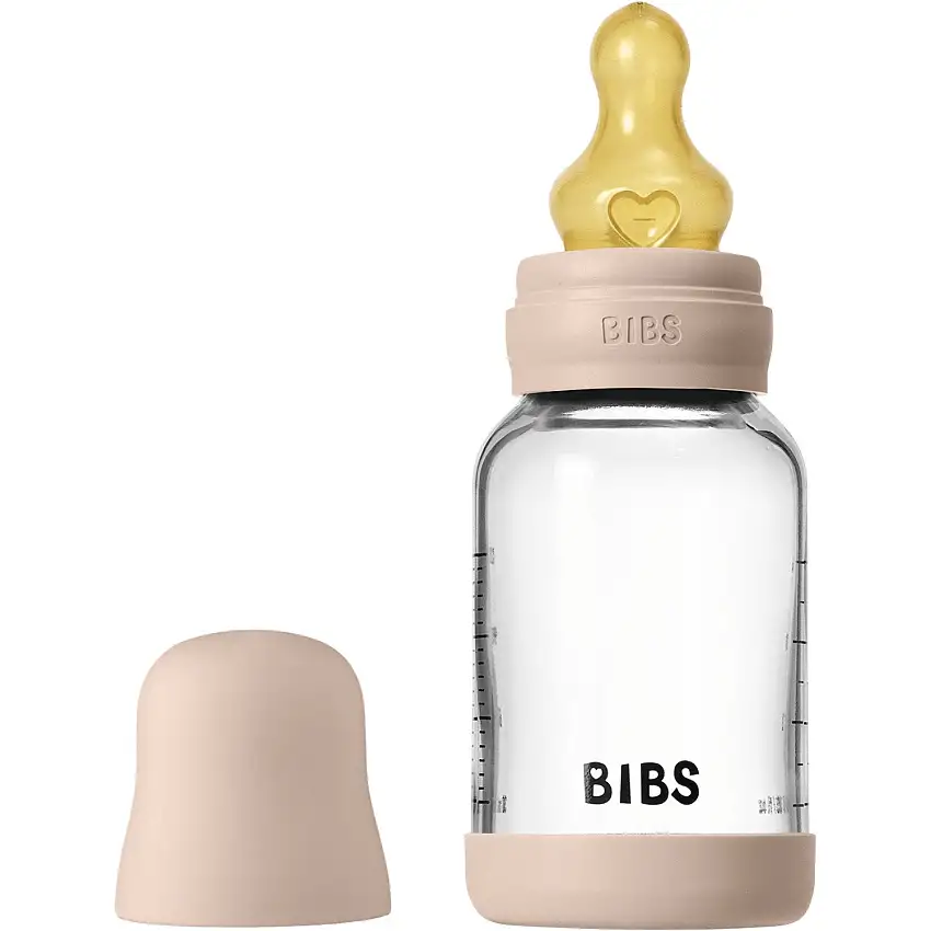 Bibs Blush Glass Baby Flaska Round Latex Slow Flow