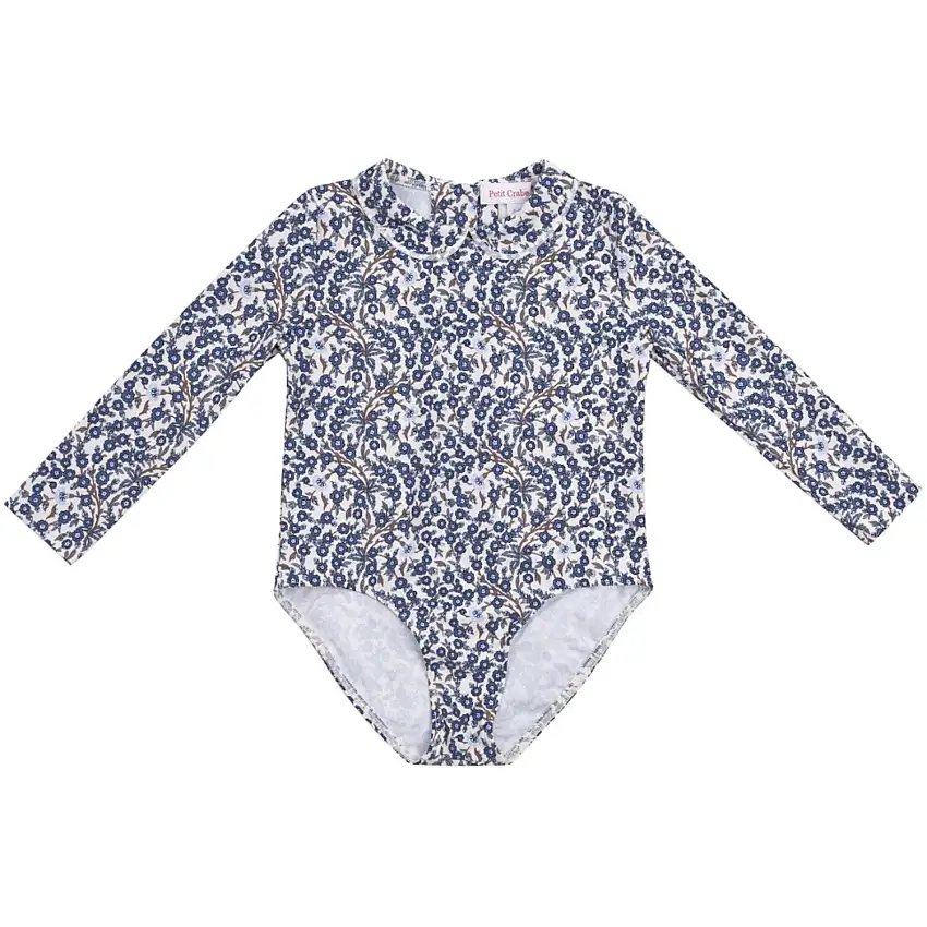 Petit Crabe Empress B Peeter Pan Krage Baddräkt L/S - Made Med Liberty© Tyg